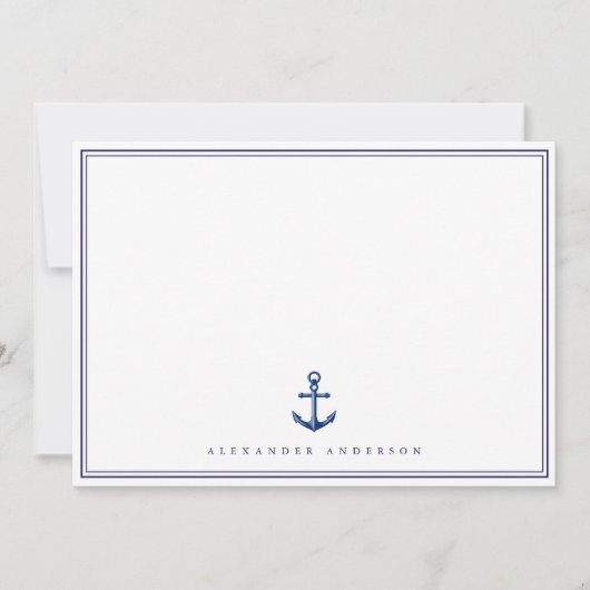 ネイビ航海のープロフェッショナル二重縁どカード ノートカード (正面)