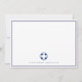 ネイビ航海のープロフェッショナル二重縁どカード ノートカード (正面)