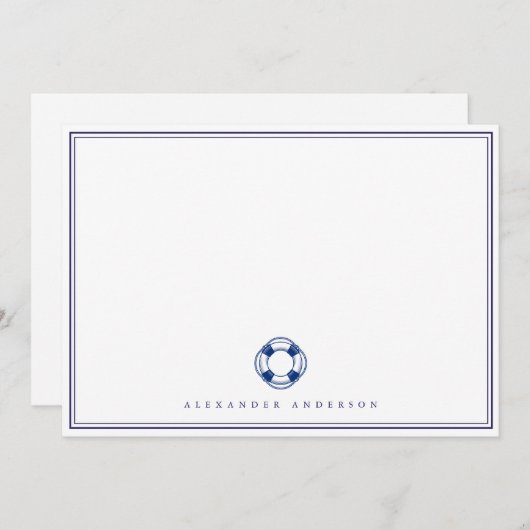 ネイビ航海のープロフェッショナル二重縁どカード ノートカード (正面/裏面)