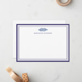 ネイビ航海のープロフェッショナル縁ど対応 ノートカード (正面/裏面インサイチュ)