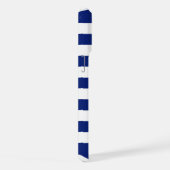 ネイビ航海のー上のクロムホイールストライプ iPhoneケース (右側面)