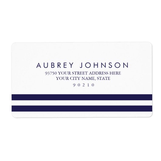 ネイビ航海のー住所 シール (正面)