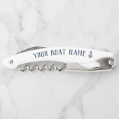 ネイビ航海のー素朴いかりボート名 ソムリエナイフ (裏面)