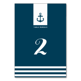 ネイビ航海のー結婚のテーブル番号 – 3.5インチx 5インチ テーブルナンバー