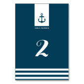 ネイビ航海のー結婚のテーブル番号 – 3.5インチx 5インチ テーブルナンバー (裏面)