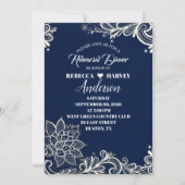 ネイビ航海のー結婚ブルーのリハーサル 招待状 (正面)