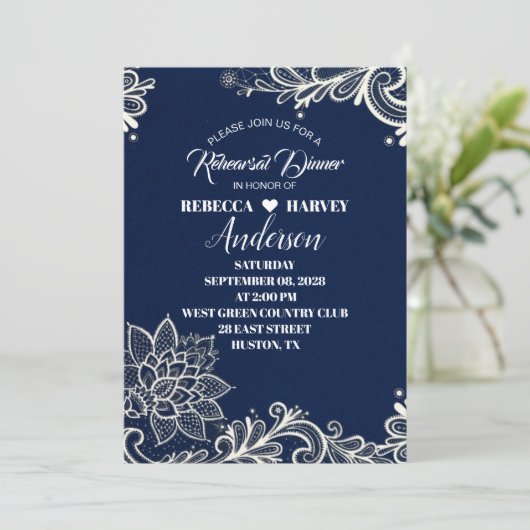 ネイビ航海のー結婚ブルーのリハーサル 招待状 (スタンド正面)