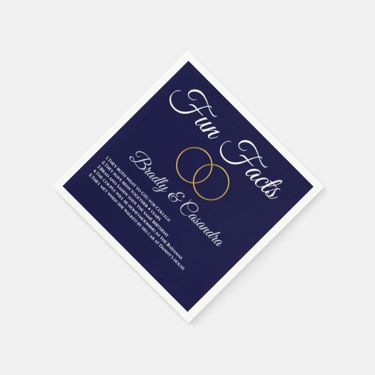 ネイビ航海のー結婚・ブルーとホワイトのおもしろい・ファクト昼寝 スタンダードカクテルナプキン (角)