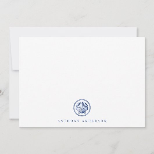 ネイビ航海のー通信対応フラットノートカード ノートカード (正面)