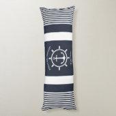 ネイビ航海のー青と白とストライプのいかり ボディピロー (裏面 (縦))