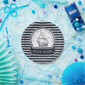 ネイビ航海のー・ブルーモダンパーソナライズされた ペーパープレート (パーティー)