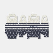 ネイビ航海のー&ホワイトエレガントビーチ結婚式 フェイバーボックス (折り畳みなし)