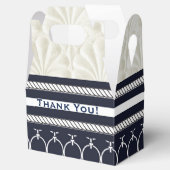 ネイビ航海のー&ホワイトエレガントビーチ結婚式 フェイバーボックス (オープン)