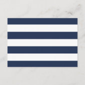 ネイビ航海のー&ホワイトシップ結婚式レセプション エンクロージャーカード (裏面)