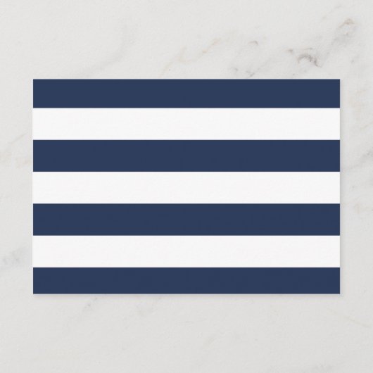 ネイビ航海のー&ホワイトシップ結婚式レセプション エンクロージャーカード (裏面)