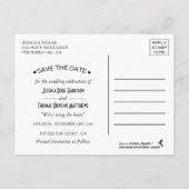 ネイビ航海のー&ホワイトストライプいかり日付の保存 案内ポストカード (裏面)