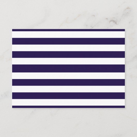 ネイビ航海のー&ホワイトストライプいかり結婚詳細 エンクロージャーカード (裏面)