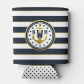 ネイビ航海のー&金ゴールドのいかり 缶クーラー (裏面)