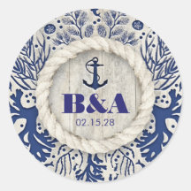 ネイビ航海の素朴ビーチ流木結婚の