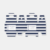 ネイビ航海の結婚カスタムストライプのいかり フェイバーボックス (折り畳みなし)