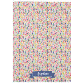 ネイビ離れーパターモダンンパーソナライズされたクリップボード クリップボード (裏面)