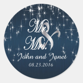 ネイビ魅力的ー結婚ブルーの星打ち2 ラウンドシール