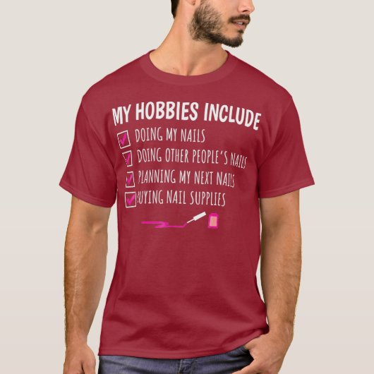 ネイリストおもしろいことわざ爪、 ネイルアーティスト Tシャツ (正面)