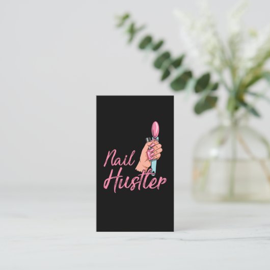 ネイリストおもしろい・エムルポイエ・マニキュア共同社員 名刺 (スタンド正面)