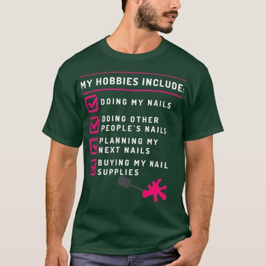 ネイリストが達成した爪、 ネイル技術者 Tシャツ (正面)
