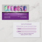 ネイリストのアポイントメントの名刺 予約カード (正面/裏面)
