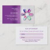 ネイリストのアポイントメントの名刺 予約カード (正面/裏面)