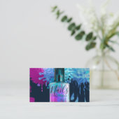 ネイリストのカラフルな（ばちゃばちゃ）跳ねるのデザイン 名刺 (スタンド正面)