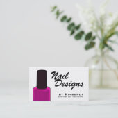 ネイリストのピンクのポーランド人の名刺 名刺 (スタンド正面)