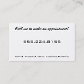 ネイリストのピンクのポーランド人の名刺 名刺 (裏面)