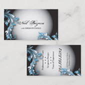 ネイリストの名刺のはっきりしたでファンシーな花柄 名刺 (正面/裏面)