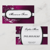 ネイリストの名刺のはっきりしたな花の金属 名刺 (正面/裏面)