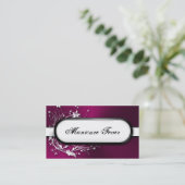 ネイリストの名刺のはっきりしたな花の金属 名刺 (スタンド正面)