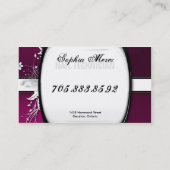 ネイリストの名刺のはっきりしたな花の金属 名刺 (裏面)