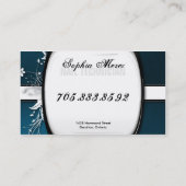 ネイリストの名刺のはっきりしたな花の金属 名刺 (裏面)