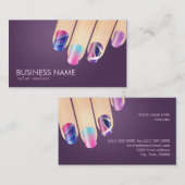 ネイリストの名刺のテンプレート2つの側面 名刺 (正面/裏面)