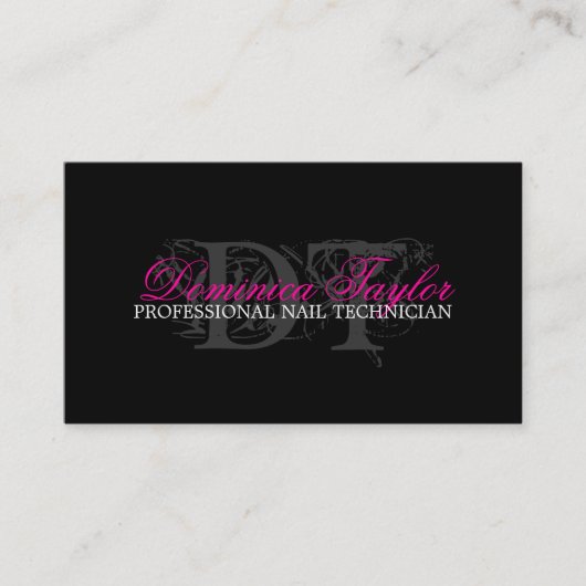 ネイリストの名刺 予約カード (正面)