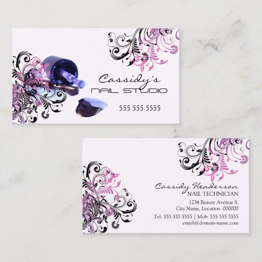 ネイリストの美容院 名刺 (正面/裏面)