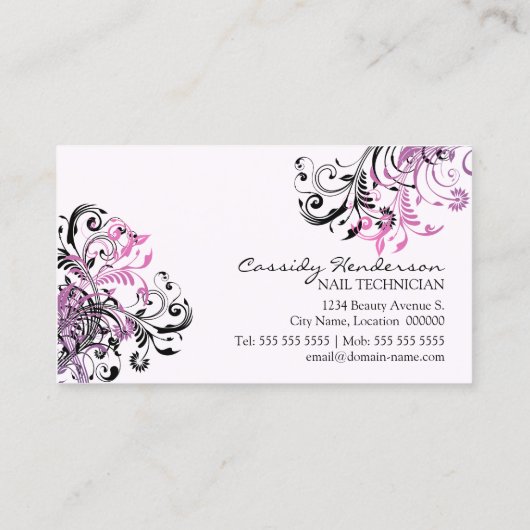 ネイリストの美容院 名刺 (裏面)