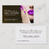 ネイリストの~の名刺のテンプレート 予約カード (正面/裏面)