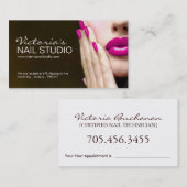 ネイリストの~の名刺のテンプレート 予約カード (正面/裏面)