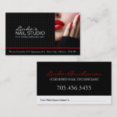ネイリストの~の名刺のテンプレート 予約カード (正面/裏面)
