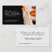 ネイリストの~の名刺のテンプレート 予約カード (正面/裏面)