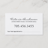 ネイリストの~の名刺のテンプレート 予約カード (裏面)