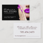 ネイリストの~の名刺のテンプレート 予約カード (正面/裏面)