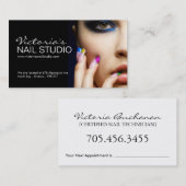 ネイリストの~の名刺のテンプレート 予約カード (正面/裏面)